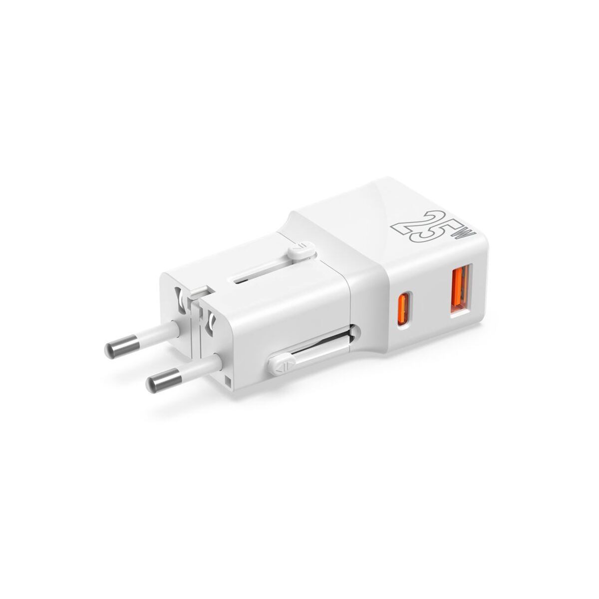 Mobile Origin – 25W-os utazó adapter (EU/US/UK/AU) - fehér - iSTYLE HU