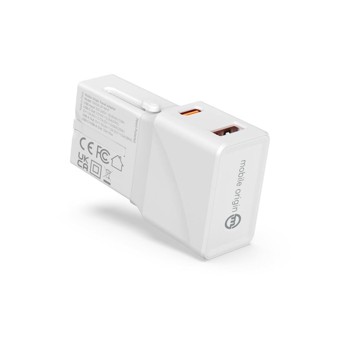 Mobile Origin – 25W-os utazó adapter (EU/US/UK/AU) - fehér - iSTYLE HU