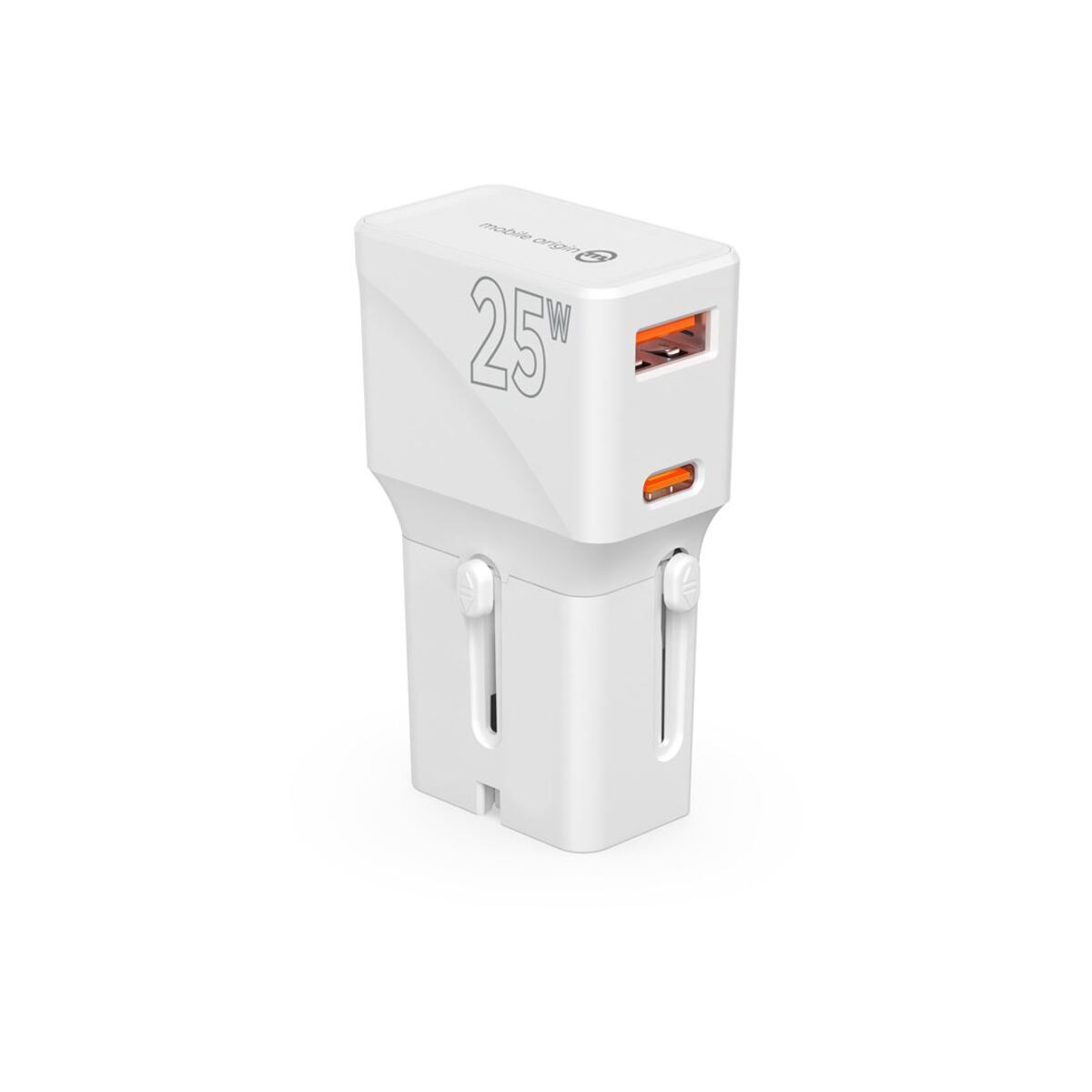 Mobile Origin – 25W-os utazó adapter (EU/US/UK/AU) - fehér - iSTYLE HU