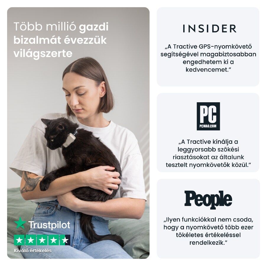 Tractive – CAT Mini GPS vevő - barna - iSTYLE HU