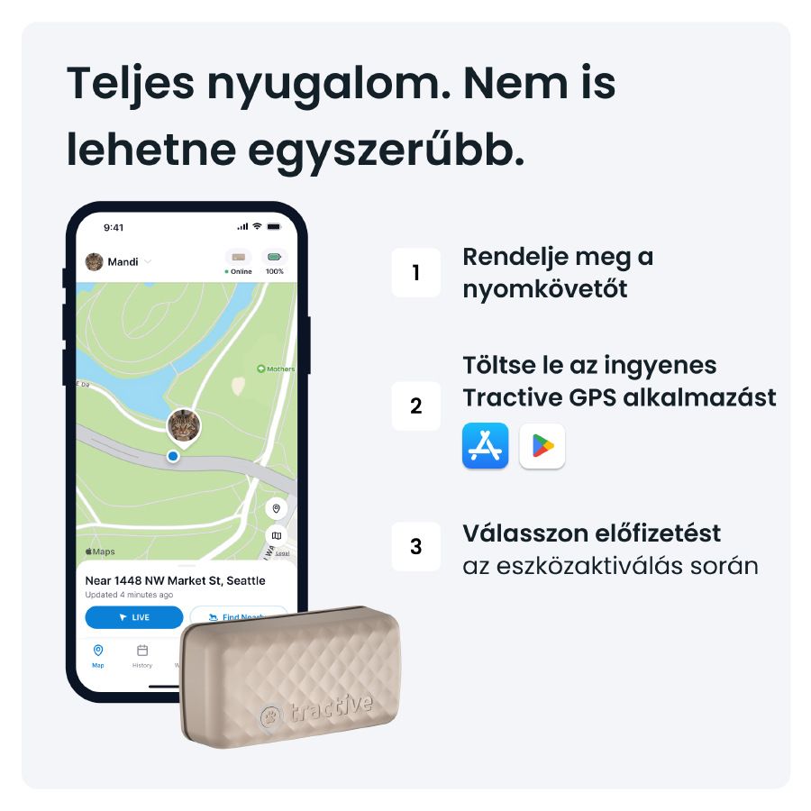 Tractive – CAT Mini GPS vevő - barna - iSTYLE HU