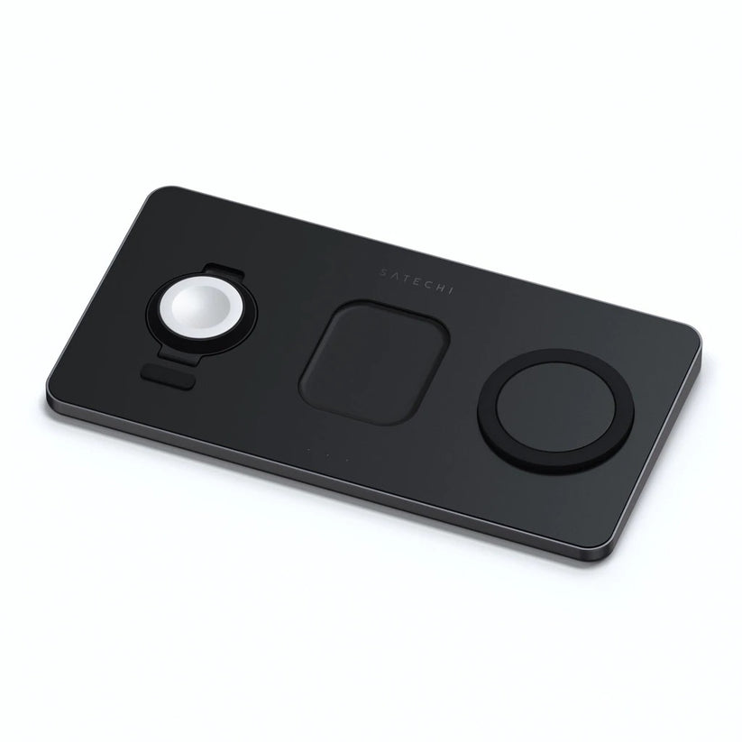 Satechi – Trio Vezetéknélküli töltő (Apple Watch, Airpods, iPhone) - Fekete - iSTYLE HU