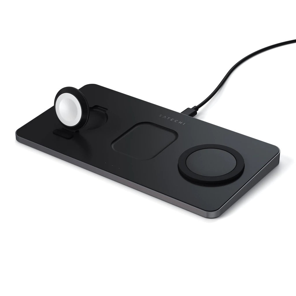 Satechi – Trio Vezetéknélküli töltő (Apple Watch, Airpods, iPhone) - Fekete - iSTYLE HU