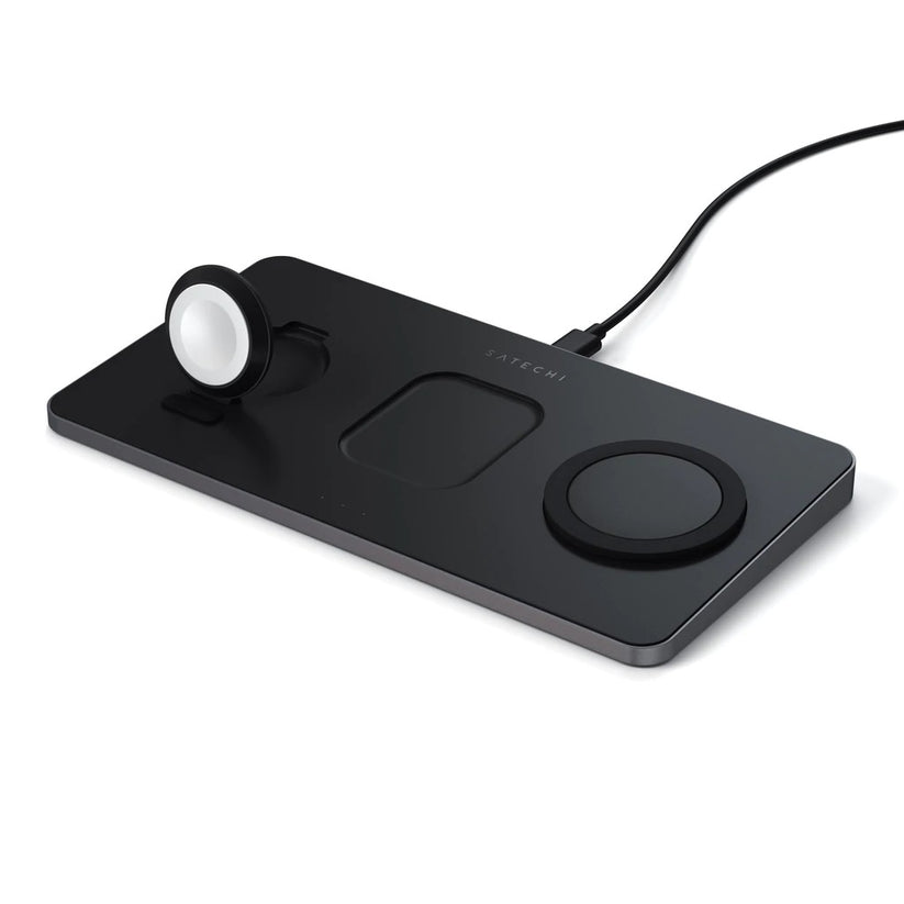 Satechi – Trio Vezetéknélküli töltő (Apple Watch, Airpods, iPhone) - Fekete - iSTYLE HU