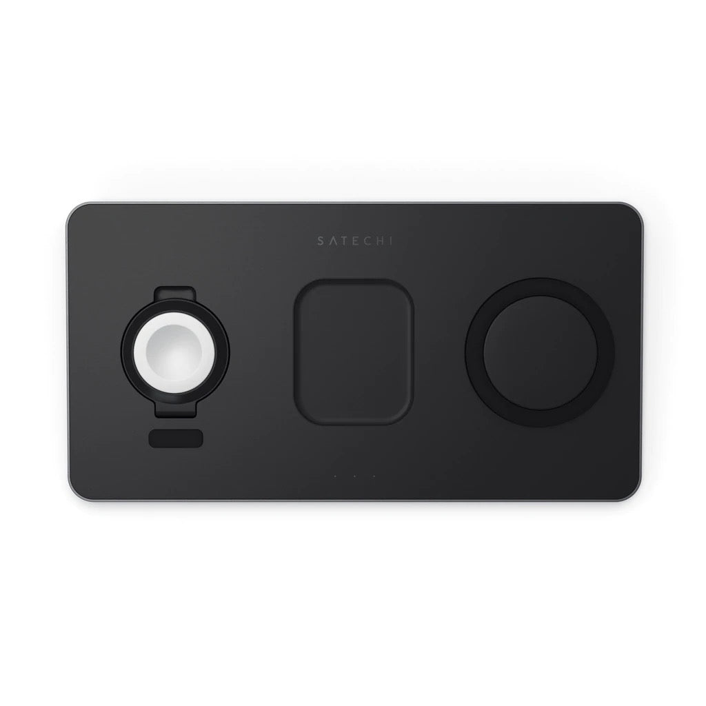 Satechi – Trio Vezetéknélküli töltő (Apple Watch, Airpods, iPhone) - Fekete - iSTYLE HU