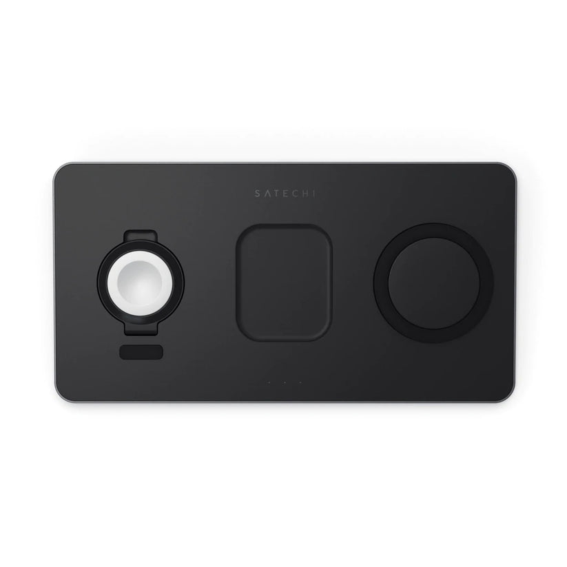 Satechi – Trio Vezetéknélküli töltő (Apple Watch, Airpods, iPhone) - Fekete - iSTYLE HU