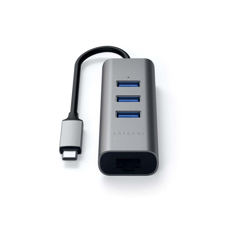 Satechi – TYPE-C 2 az 1-ben 3 Portos USB 30 Hub & Ethernet - asztroszürke - iSTYLE HU