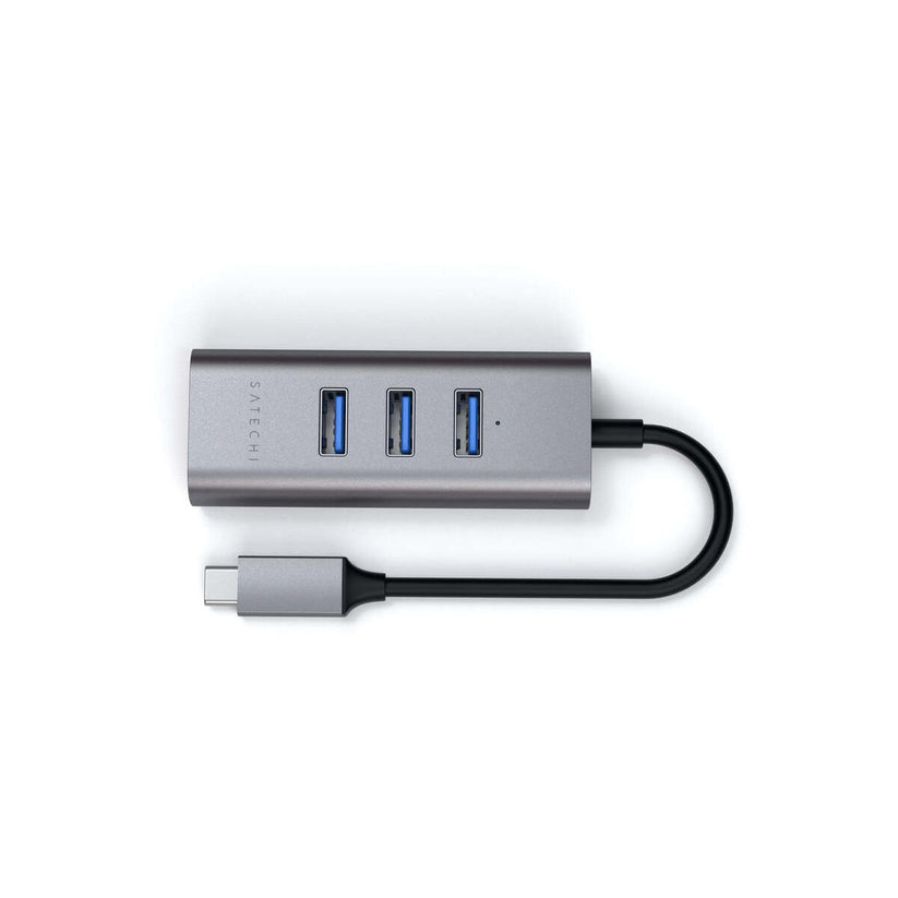 Satechi – TYPE-C 2 az 1-ben 3 Portos USB 30 Hub & Ethernet - asztroszürke - iSTYLE HU