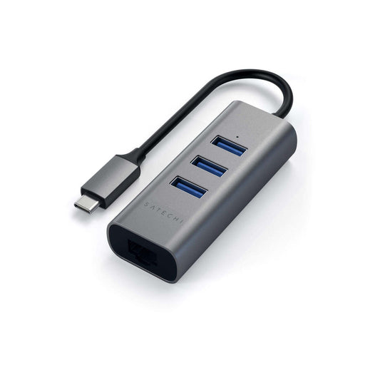 Satechi – TYPE-C 2 az 1-ben 3 Portos USB 30 Hub & Ethernet - asztroszürke - iSTYLE HU