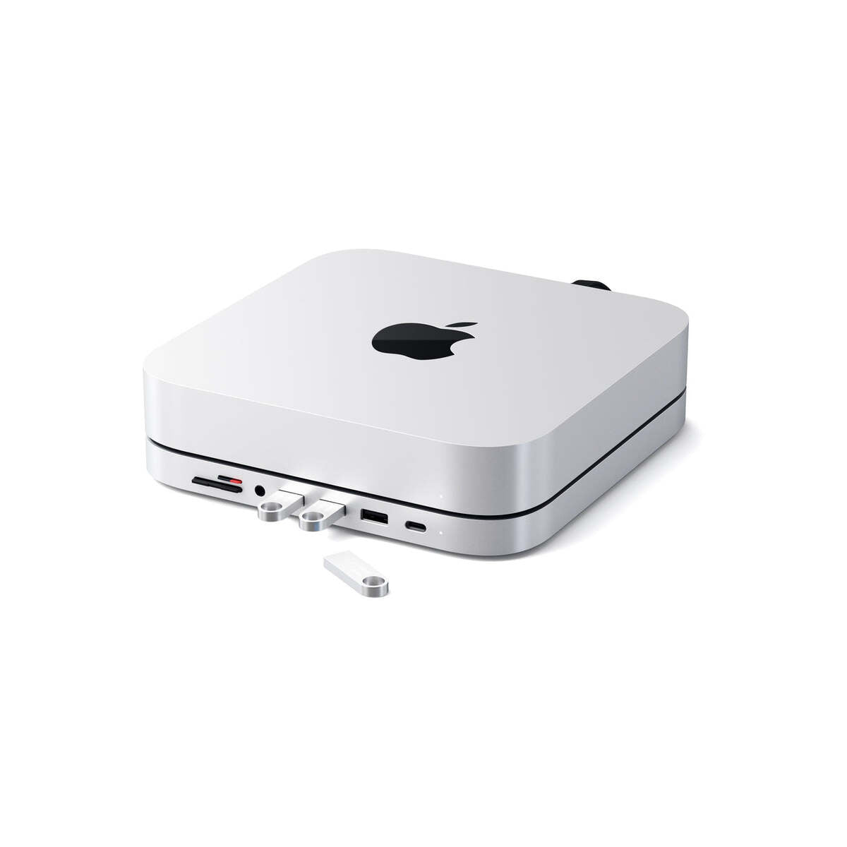 Satechi – Mac Mini Aluminium TYPE-C állvány és HUB - ezüst - iSTYLE HU