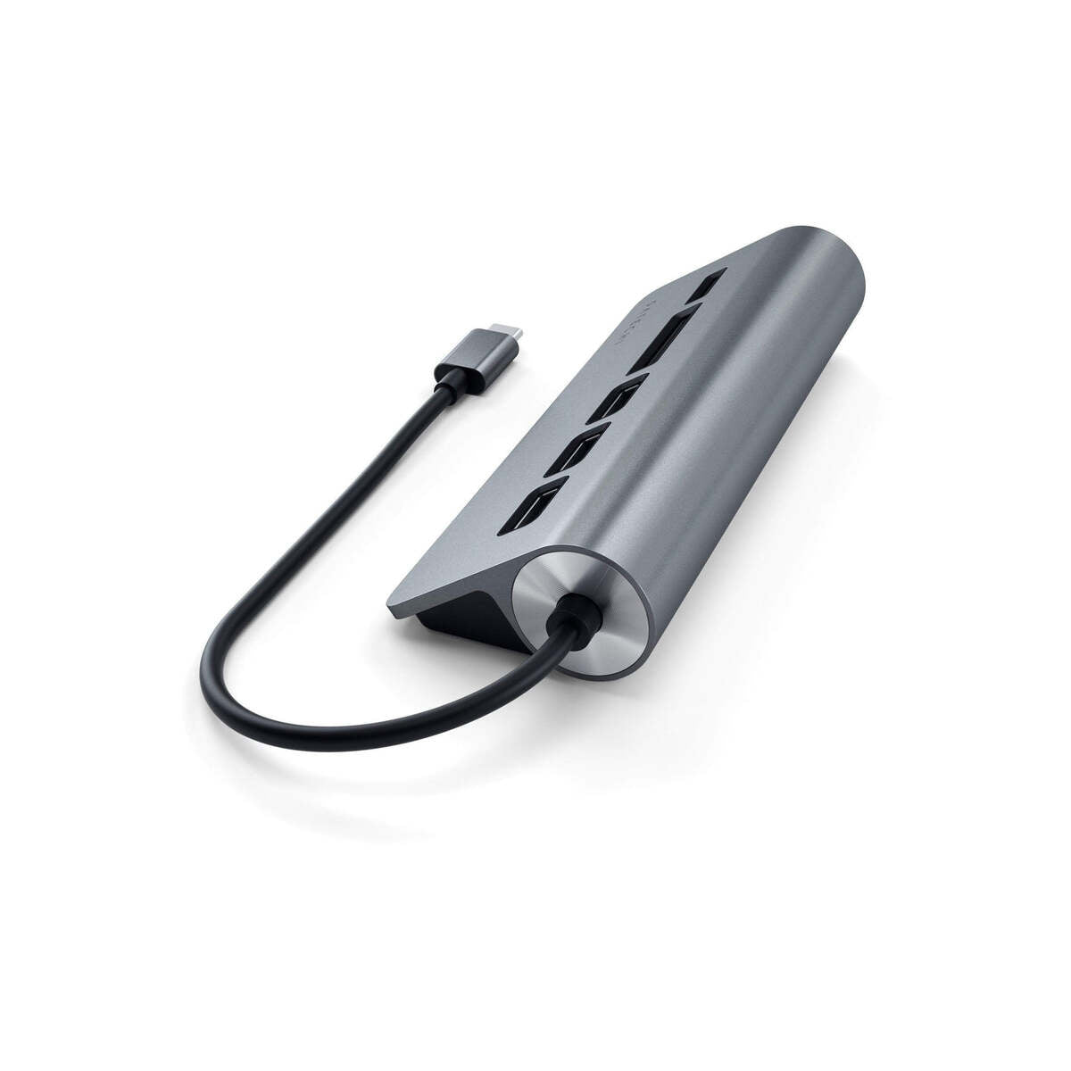 Satechi – TYPE-C Aluminum USB Hub és kártyaolvasó - asztroszürke - iSTYLE HU