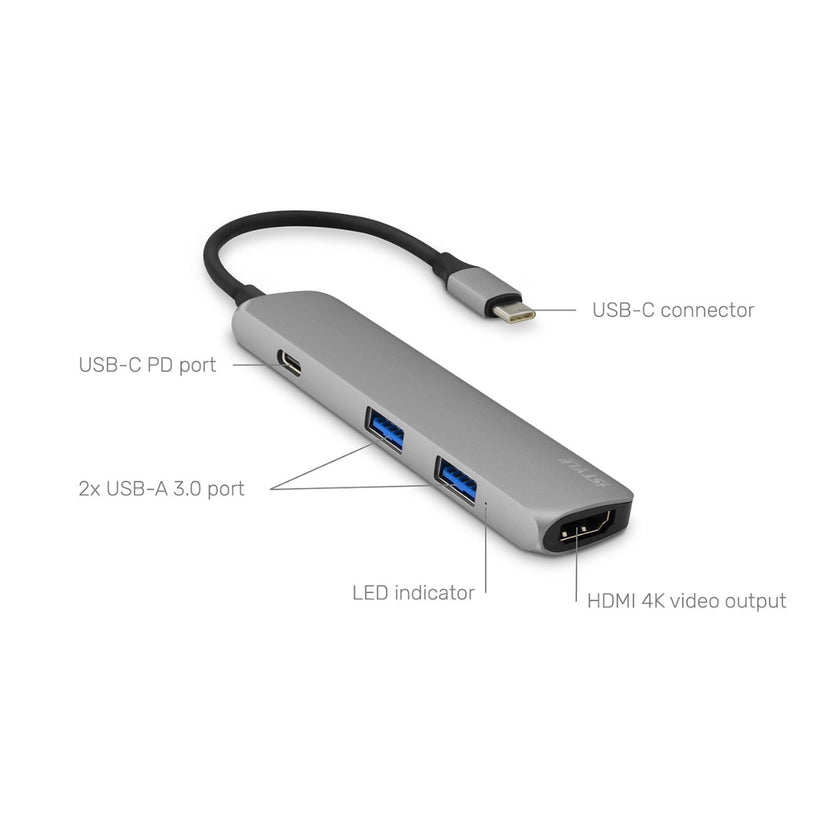 iSTYLE - USB Type-C HUB 4K HDMI - asztroszürke - iSTYLE HU