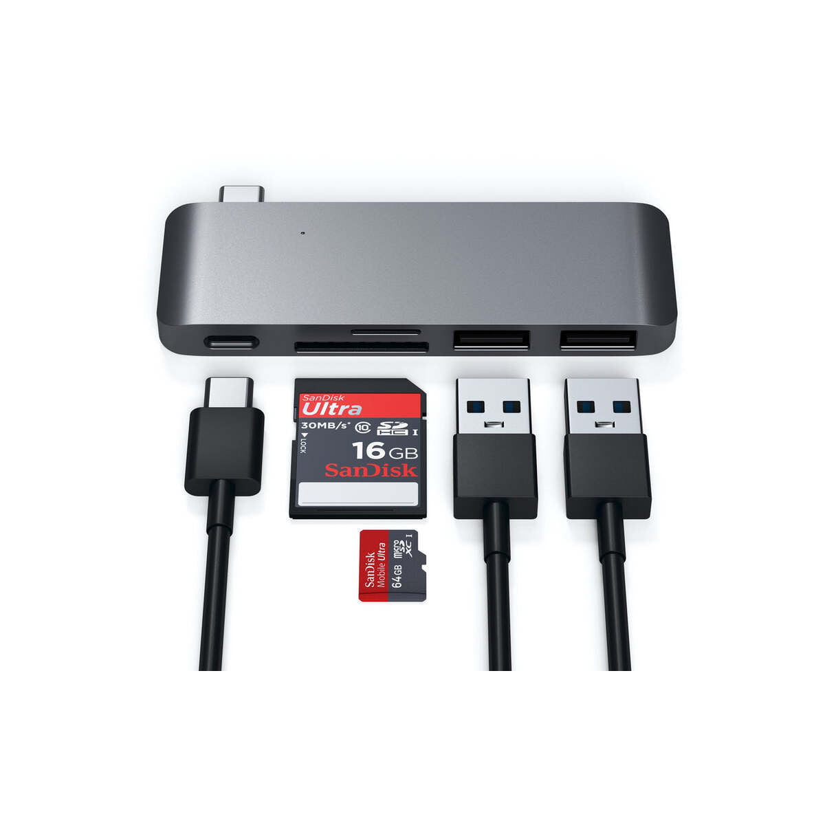 Satechi – Type-C Pass USB Hub -asztroszürke - iSTYLE HU