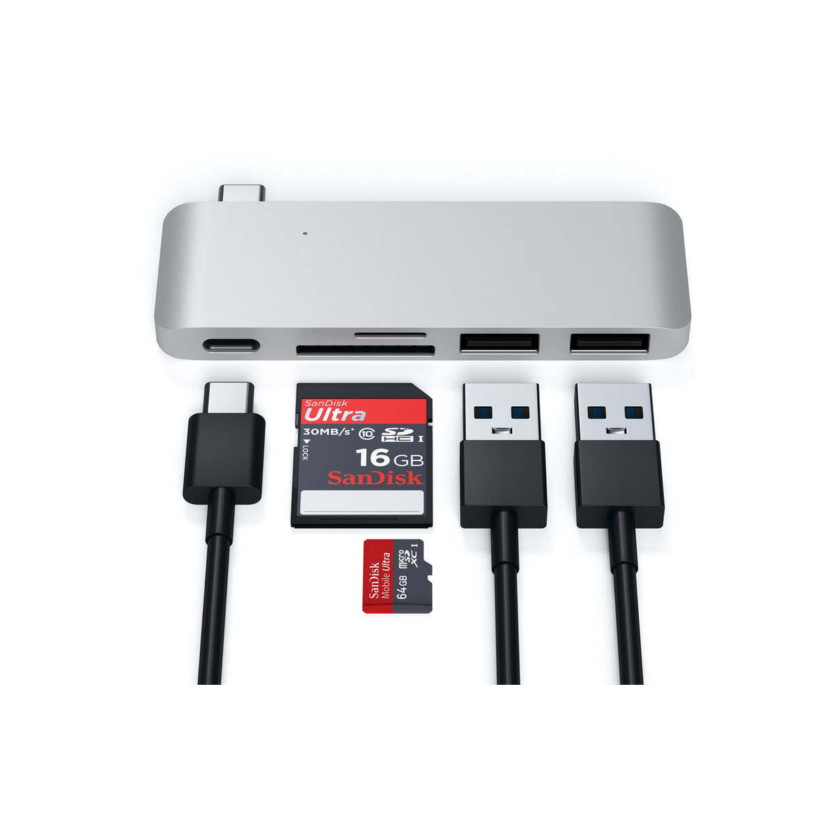 Satechi – Type-C Pass USB Hub - ezüst - iSTYLE HU