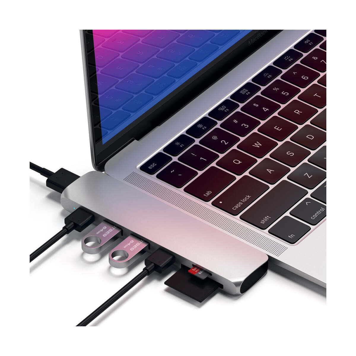 Satechi - Aluminium Type-C Pro Hub adapter - Ezüst - iSTYLE HU