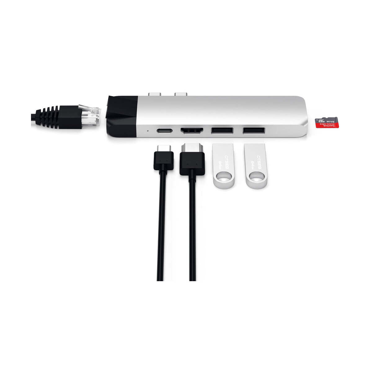 Satechi – Type-C Pro Hub Ethernet porttal és 4K HDMI porttal - Ezüst - iSTYLE HU