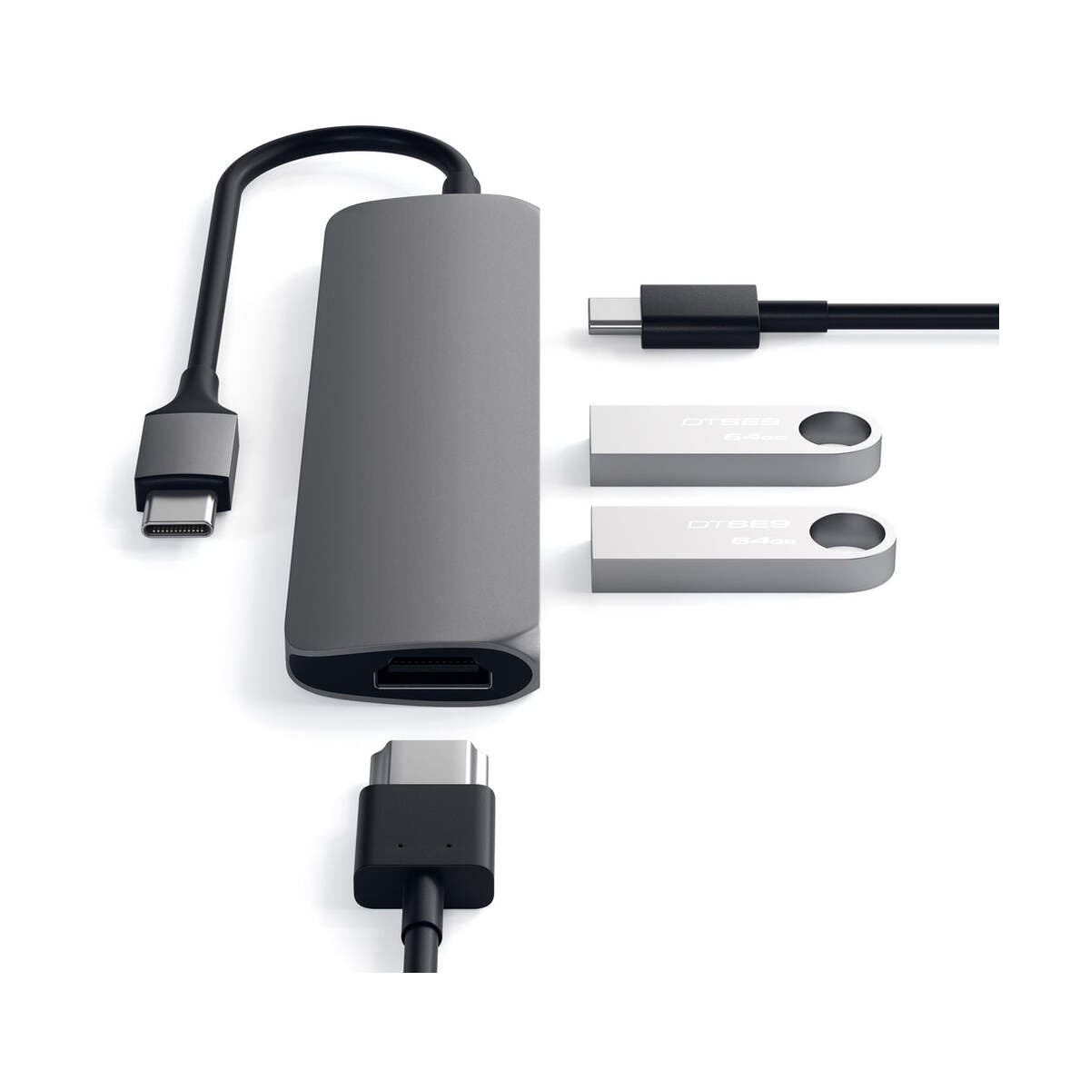 Satechi – Slim Type-C Multi-Port adapter - asztroszürke - iSTYLE HU
