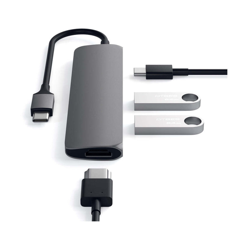 Satechi – Slim Type-C Multi-Port adapter - asztroszürke - iSTYLE HU