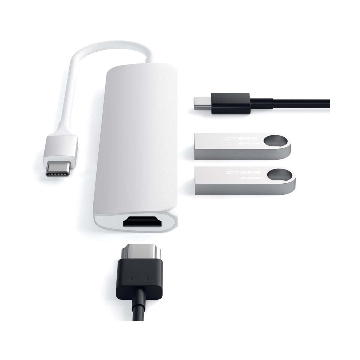 Satechi – Slim Type-C Multi-Port adapter - Ezüst - iSTYLE HU