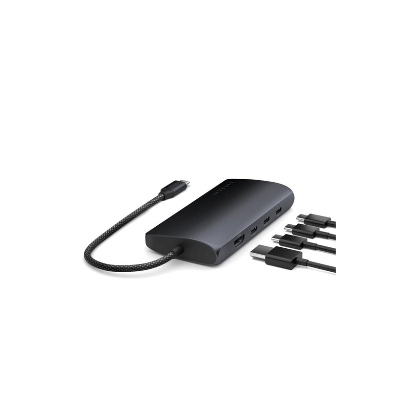 Satechi – USB-C 8K Multiport adapter Ethernet csatlakozóval – éjfekete - iSTYLE HU