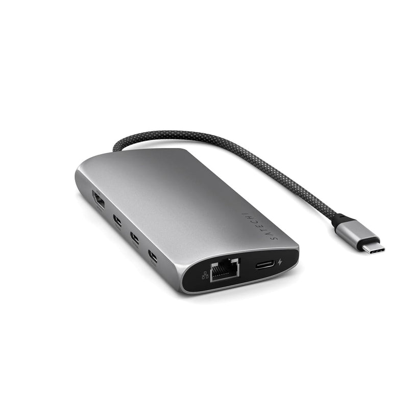 Satechi – USB-C 8K Multiport adapter Ethernet csatlakozóval – asztroszürke - iSTYLE HU