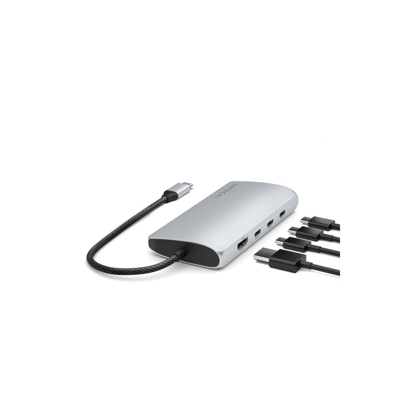 Satechi – USB-C 8K Multiport adapter Ethernet csatlakozóval – ezüst - iSTYLE HU
