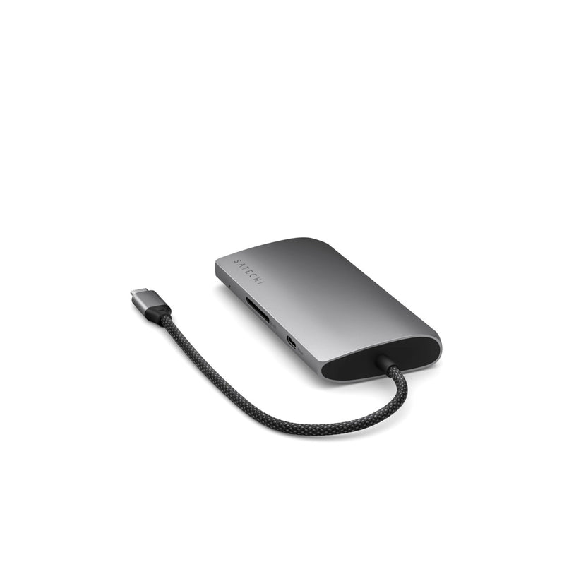 Satechi – USB-C 8K Multiport adapter Ethernet csatlakozóval – asztroszürke - iSTYLE HU