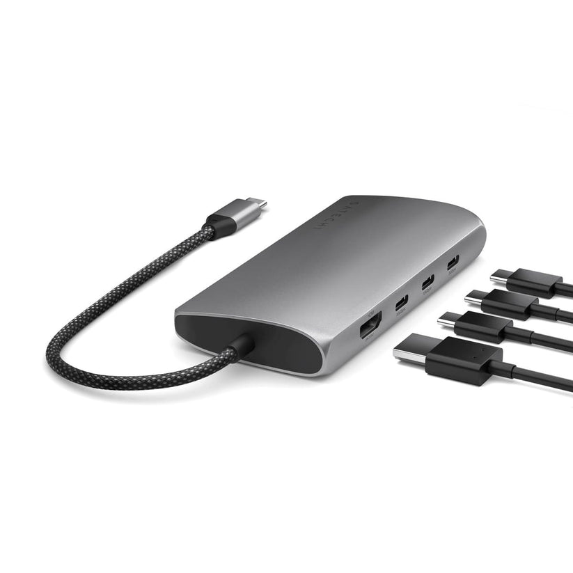 Satechi – USB-C 8K Multiport adapter Ethernet csatlakozóval – asztroszürke - iSTYLE HU