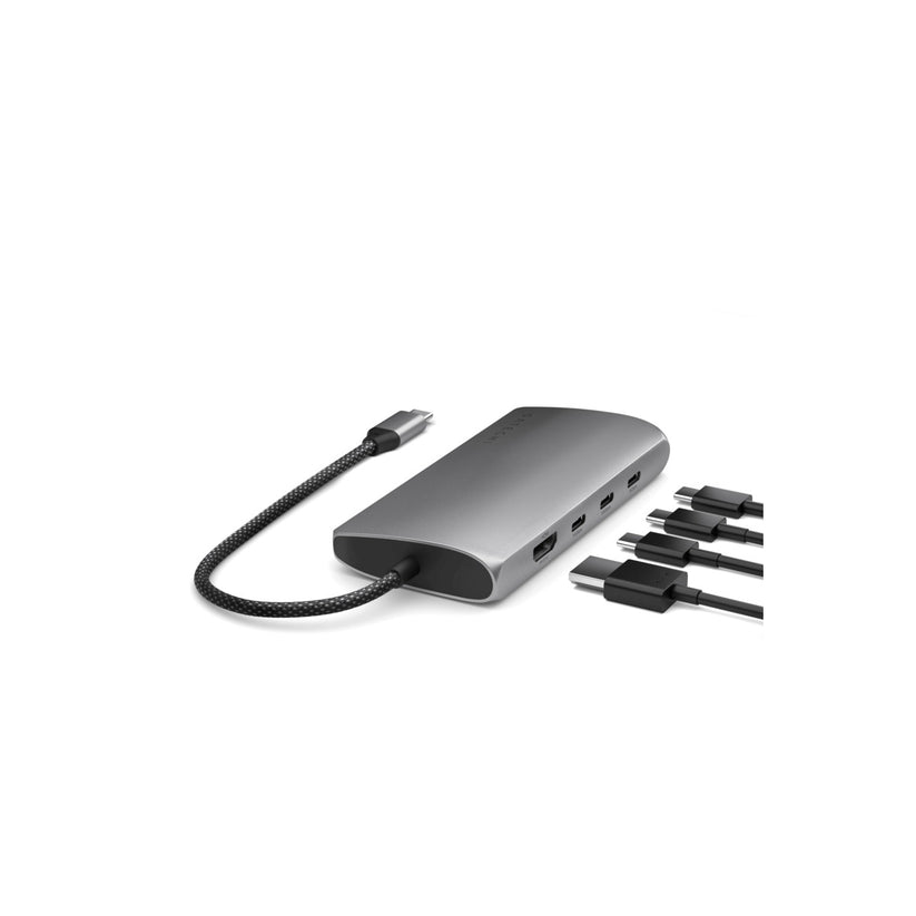 Satechi – USB-C 8K Multiport adapter Ethernet csatlakozóval – asztroszürke - iSTYLE HU