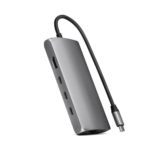Satechi – USB-C 8K Multiport adapter Ethernet csatlakozóval – asztroszürke - iSTYLE HU