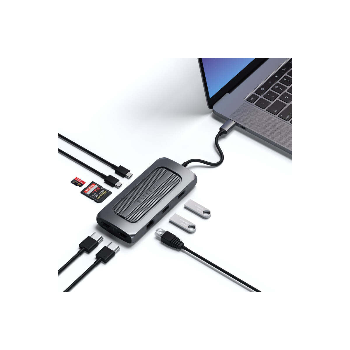 Satechi – Aluminium USB-C Multiport MX Adapter - asztroszürke - iSTYLE HU