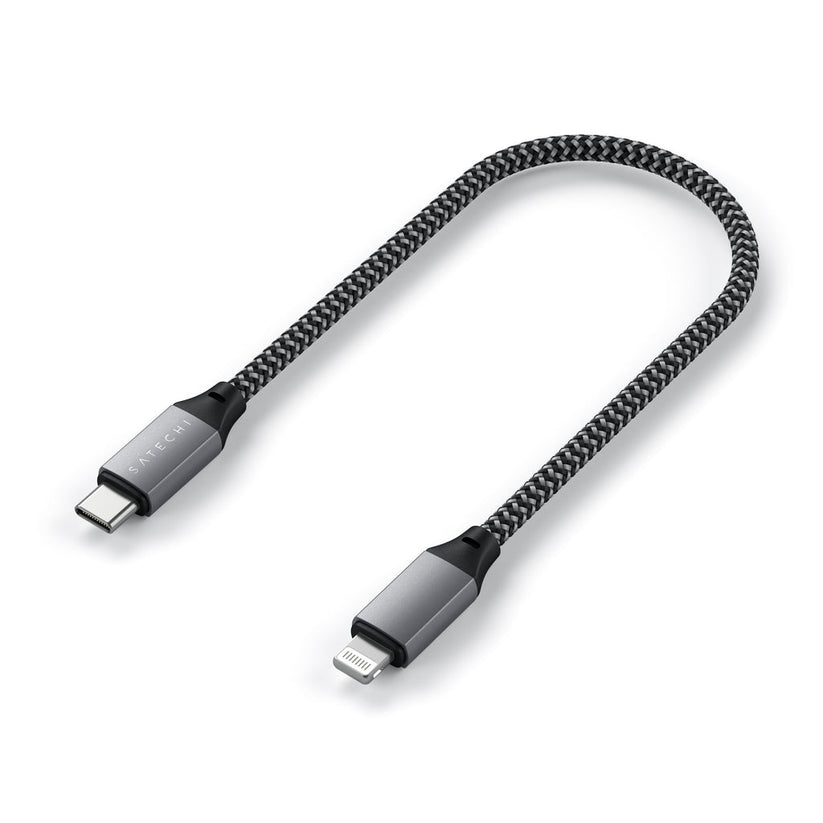 Satechi – USB-C - Lightning kábel (25 cm) - Asztroszürke - iSTYLE HU