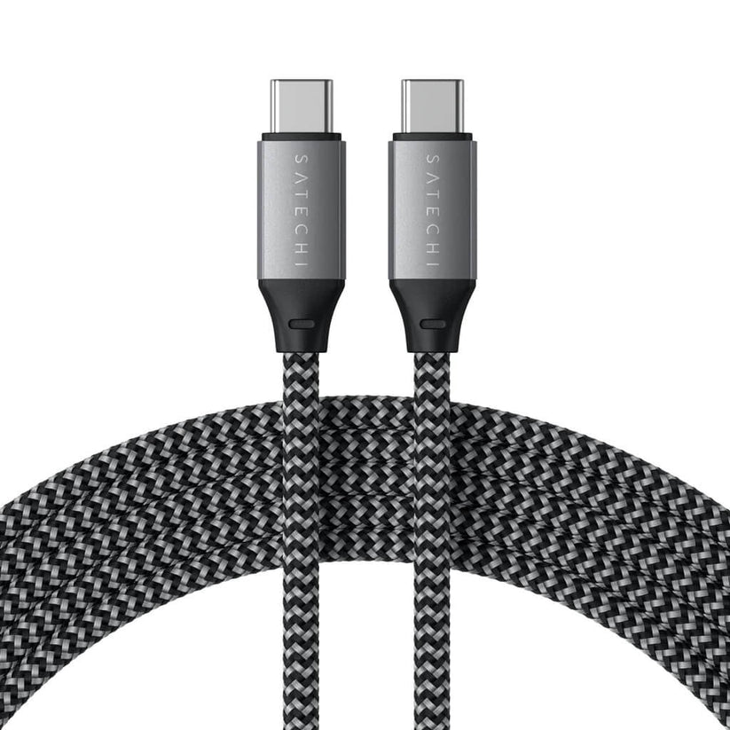 Satechi – USB-C - USB-C 100W töltőkábel 2M - fekete, szürke - iSTYLE HU