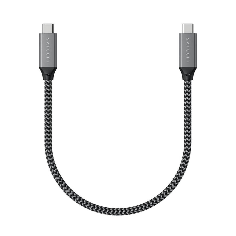 Satechi – USB4 C-To-C Braided Cable 40 Gbps 25cm - szürke - iSTYLE HU