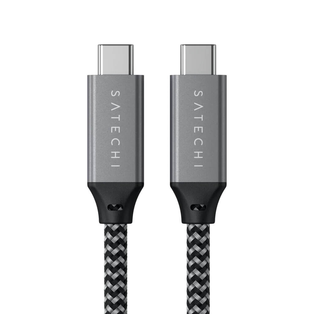 Satechi – USB4 C-To-C Braided Cable 40 Gbps 25cm - szürke - iSTYLE HU