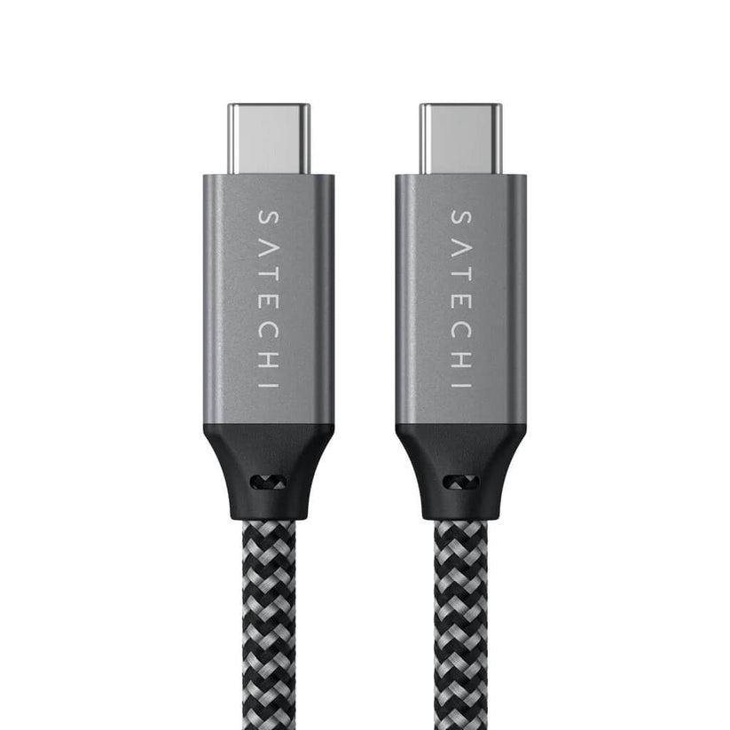 Satechi – USB4 C-To-C Braided Cable 40 Gbps 25cm - szürke - iSTYLE HU