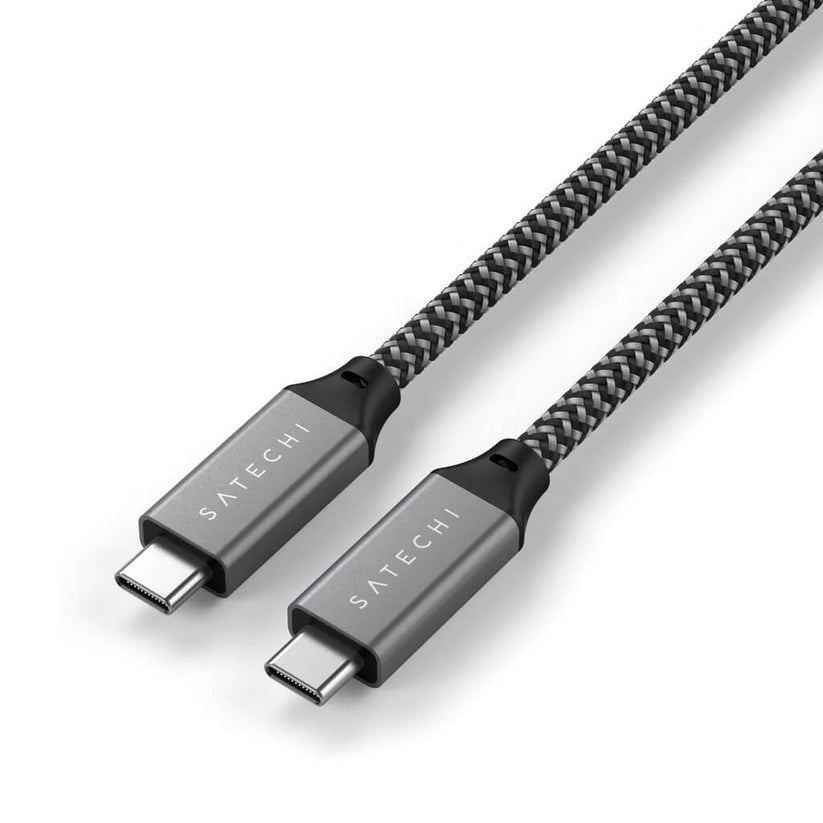 Satechi – USB4 C-To-C Braided Cable 40 Gbps 25cm - szürke - iSTYLE HU