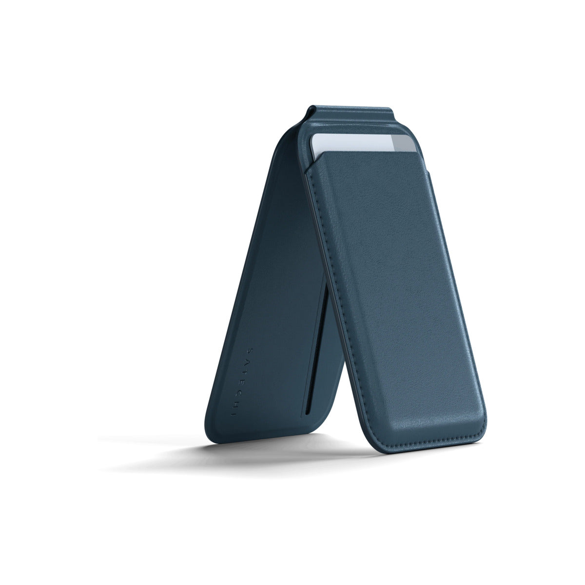 Satechi – Magnetic Wallet Stand vegán bőrből – sötétkék - iSTYLE HU