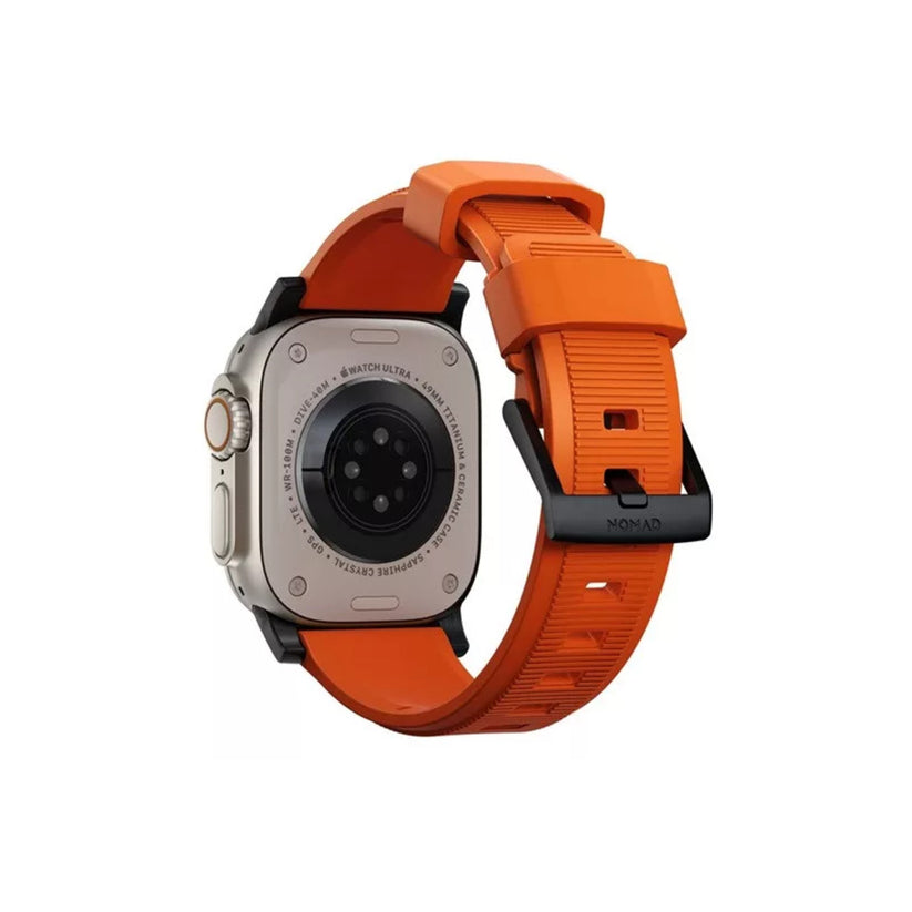 Nomad – Apple Watch Utlra Robosztus szíj ( 42/44/45/49 mm) - narancs/fekete - iSTYLE HU