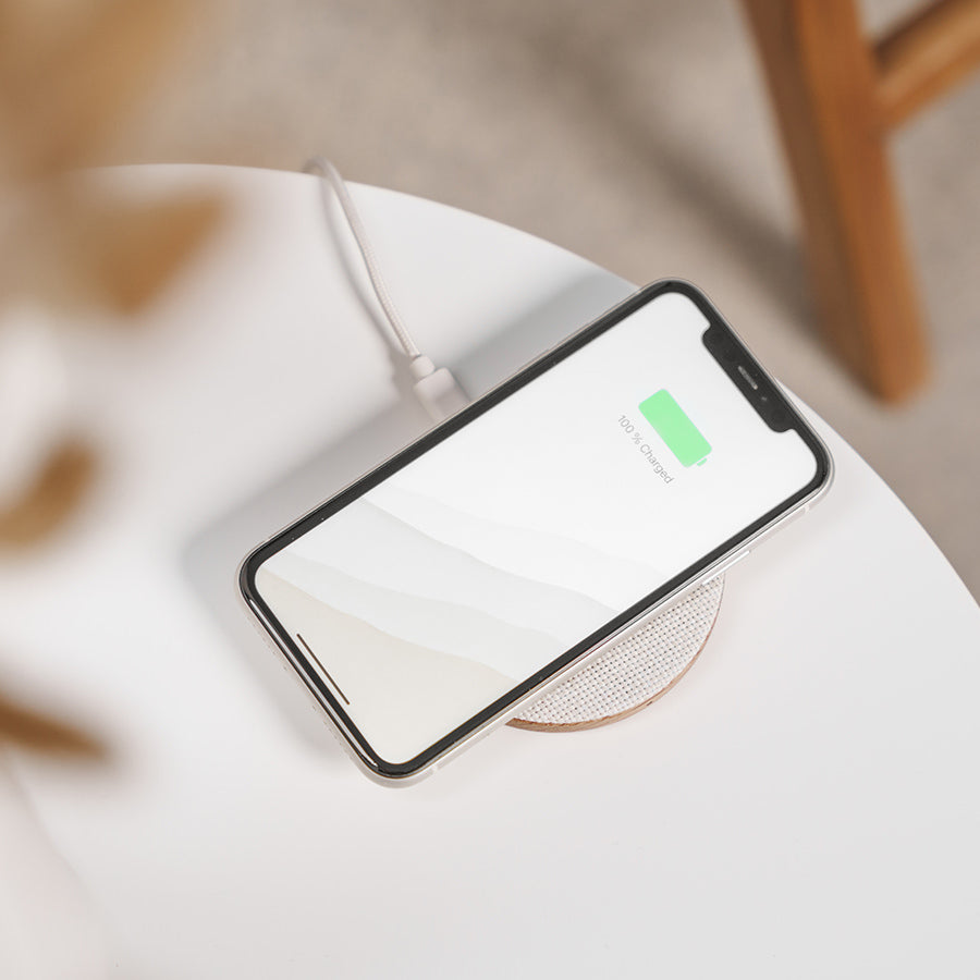 Woodcessories EcoPad for All Wireless Enabled Devices - Oak/Fabric - iSTYLE HU