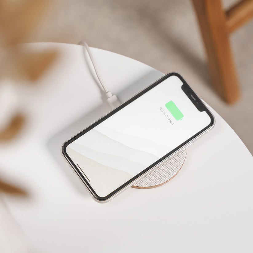 Woodcessories EcoPad for All Wireless Enabled Devices - Oak/Fabric - iSTYLE HU