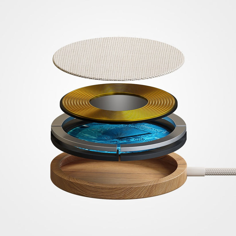 Woodcessories MagPad for All Wireless Enabled Devices - Oak/Fabric - iSTYLE HU
