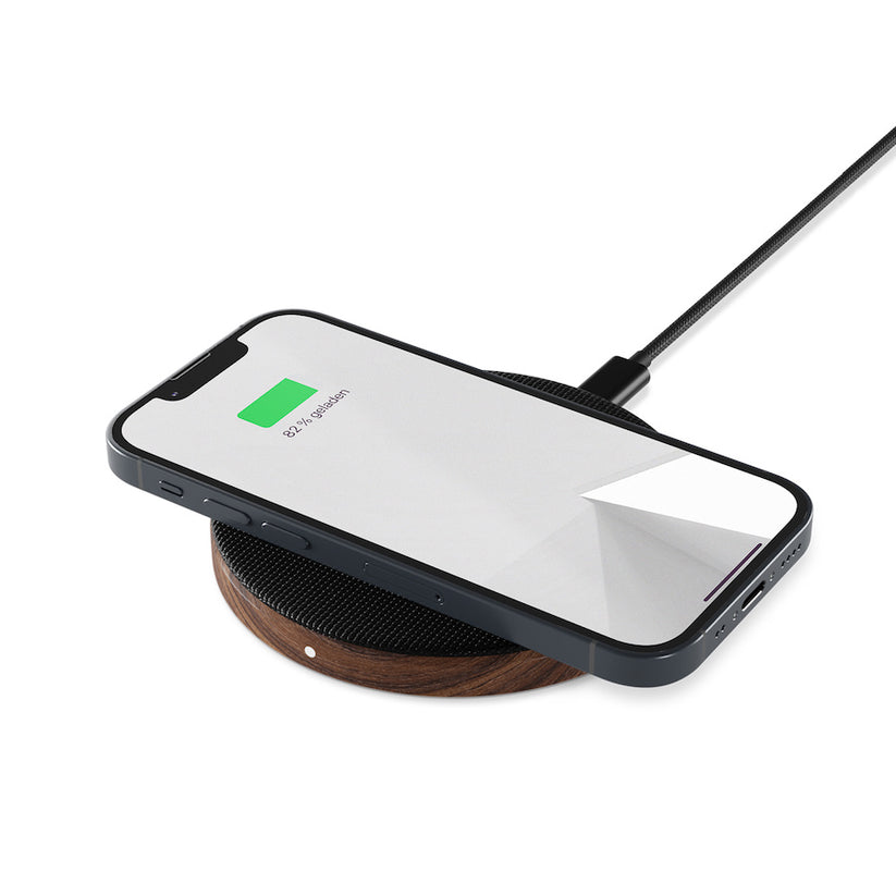 Woodcessories EcoPad for All Wireless Enabled Devices - Walnut/Fabric - iSTYLE HU