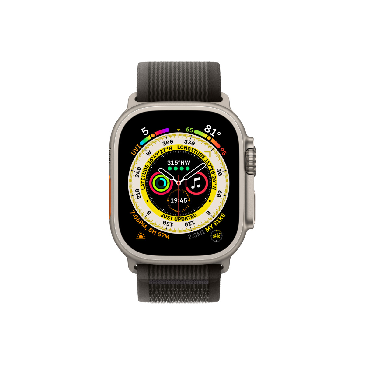 Apple Watch Ultra GPS + Cellular – 49 mm-es titántok, fekete Apple Watch Ultra GPS + Cellular – 49 mm-es titántok, fekete