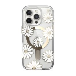 Speck Presidio + ClickLock tok iPhone 16 Pro-hoz — Átlátszó/Arany