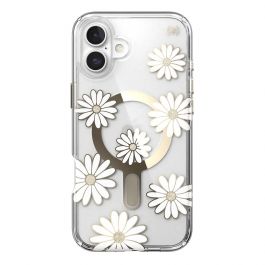 Speck Presidio + ClickLock tok iPhone 16 Plus-hoz — Átlátszó/Arany