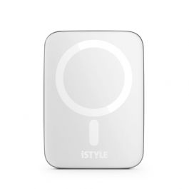 iSTYLE – Qi2 ultravékony autós töltő MagSafe kompatibilitással - ezüst/fehér