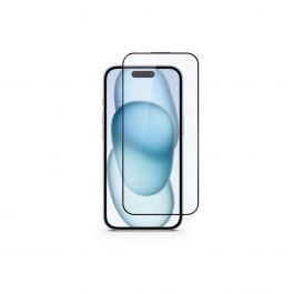 EPICO Sapphire Edge To Edge védőüveg iPhone 15 számára - felhelyezést segítő kerettel