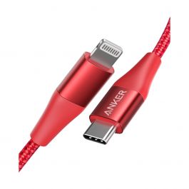 Anker – PowerLine+ II USB- C - Lightning 1M kábel - piros