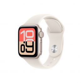 Apple Watch SE 3 GPS – 40 mm-es csillagfény alumíniumtok, csillagfény sportszíj - S/M